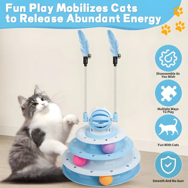 Interactive Cat Toy Puzzle Ball 2 wands