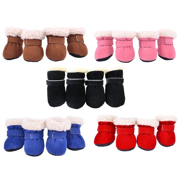 4Pcs Non-slip  Dog Snow Boots